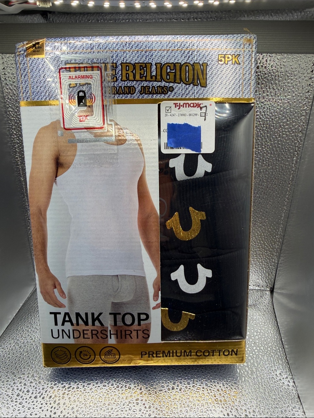 True Religion Women's Black & White Logo Tank Tops - 5 Pack